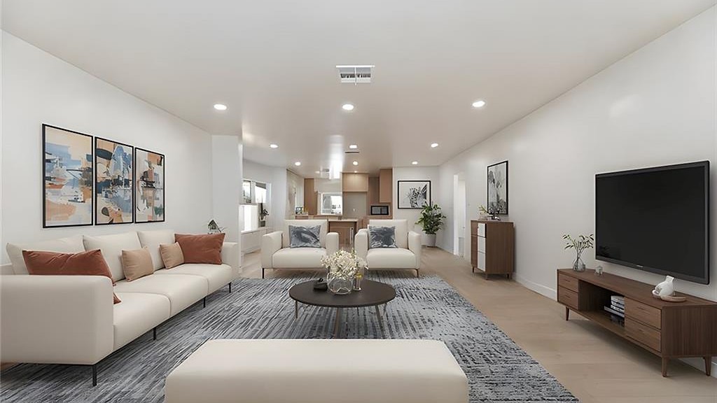 Staged living space representing TJB Construction real estate services